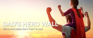 91.3 KGLY Dad's Hero Wall Father's Day Web Graphic